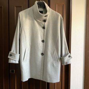 BR Wool Funnel Neck Cocoon Coat size XL cozy